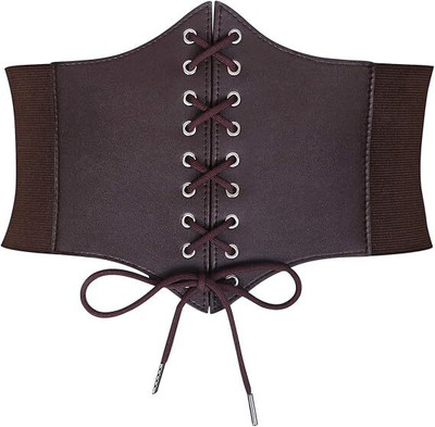 VILDTH Women Casual Brown Texas Leatherite Belt