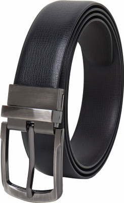 LOOPA Men Formal, Casual, Evening, Party Black Artificial Leather Reversible Belt