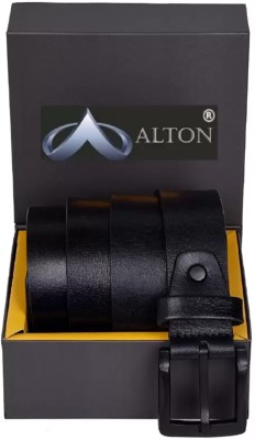 Alton Men & Women Casual, Party, Evening Black Genuine Leather Belt