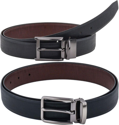 Pacific Gold Men Formal Brown, Black Artificial Leather Belt