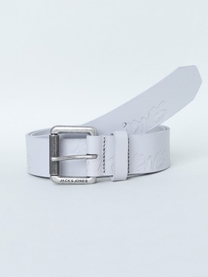 JACK & JONES Men Casual Grey Genuine Leather Belt