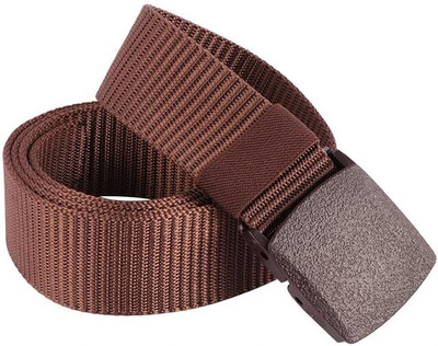VILDTH Men Casual, Formal, Party Brown Nylon Belt