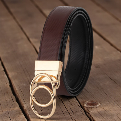 KILLER Men Formal, Casual, Evening, Party Brown Artificial Leather Reversible Belt