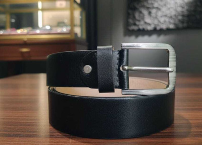 GL genuine Men Formal, Casual, Party Black Genuine Leather Belt