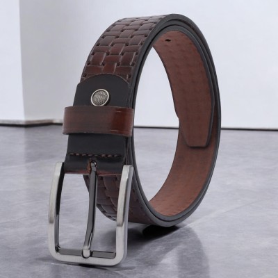 KILLER Men Formal, Casual, Evening, Party Brown Genuine Leather Belt