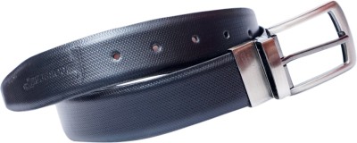 Cobbler Men Party Black Genuine Leather Reversible Belt