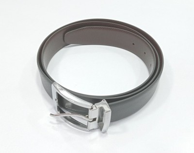 NUKAICHAU Boys Formal Black Artificial Leather Reversible Belt