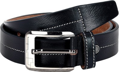 Leatherworld Men Casual, Evening, Formal, Party Black Genuine Leather Belt