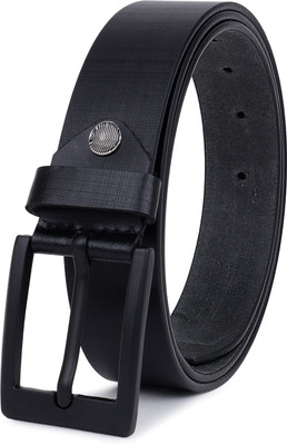 Roadster Men Formal Black Genuine Leather Belt