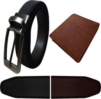 Aakarshini Men Formal Black, Brown Artificial Leather Reversible Belt