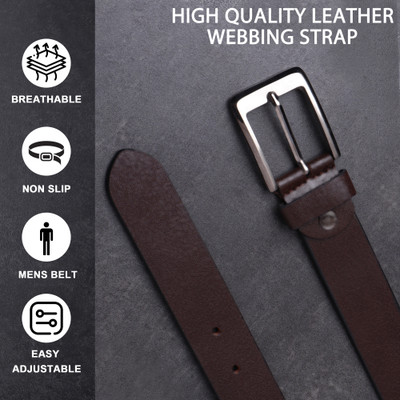 Roadster Men Formal Brown Genuine Leather Belt