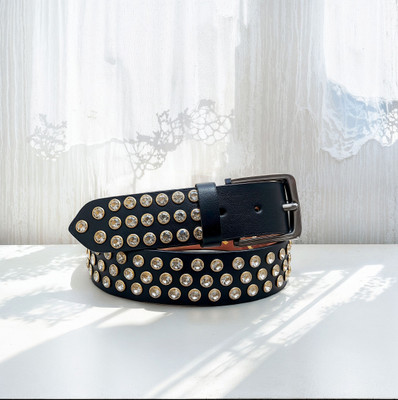 dazzle attire Men Black Genuine Leather Belt