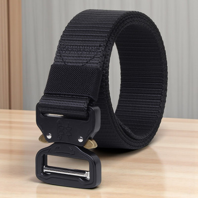 KILLER Men Casual Black Nylon Belt