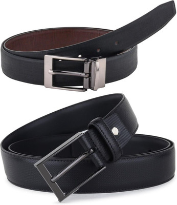 Pacific Gold Men Formal Brown, Black, Black Artificial Leather Belt