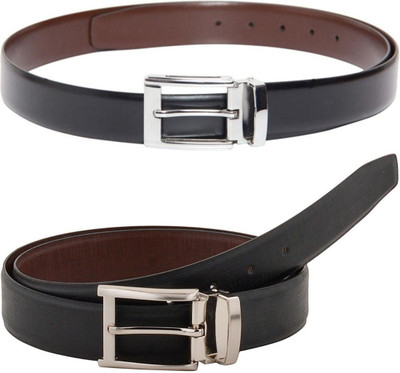 Pacific Gold Men Formal Black Artificial Leather Belt