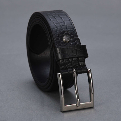LEATHER NEED Men Casual, Formal Black Genuine Leather Belt