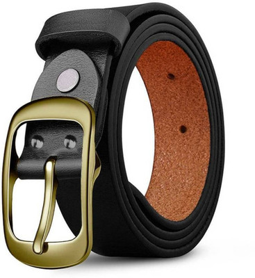 KAEZRI Men Black Genuine Leather Belt