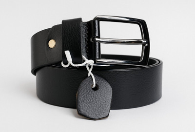 Cawnpore Leather Men Party, Formal Black Genuine Leather Belt