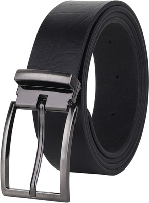 LOOPA Men Formal, Casual, Evening, Party Black Genuine Leather Belt