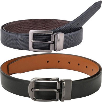 Pacific Gold Men Formal Brown, Black, Tan, Black Artificial Leather Belt