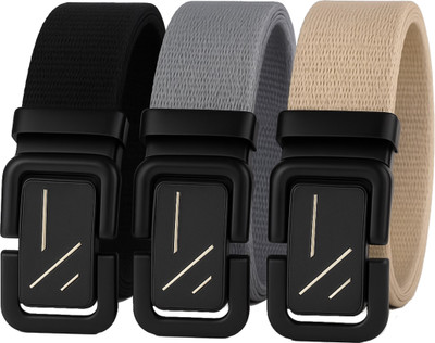 JK Leather Men Casual Multicolor Nylon Belt