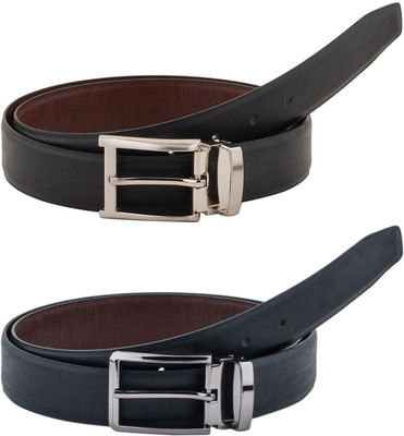 Pacific Gold Men Formal Brown, Black, Brown, Black Artificial Leather Belt