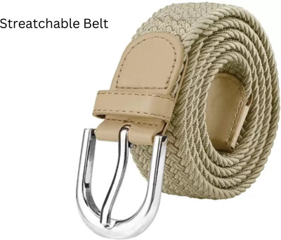 VILDTH Men & Women Casual Beige Canvas Belt