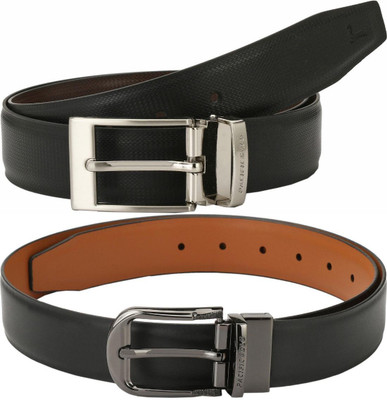 Pacific Gold Men Formal Brown, Black, Tan, Black Artificial Leather Belt
