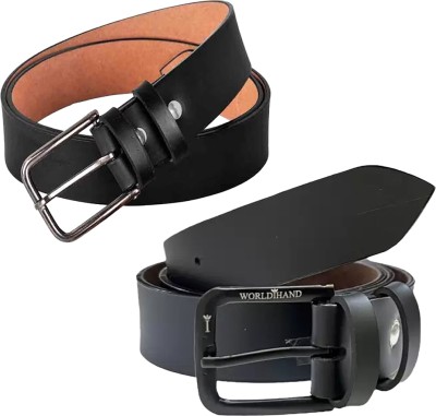 laczo Boys Casual, Evening, Formal, Party Black Artificial Leather, Genuine Leather Belt