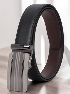 PROVOGUE Men Casual, Evening, Formal, Party Black Artificial Leather Belt