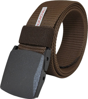 NUKAICHAU Men Casual, Evening, Party Brown Nylon Belt