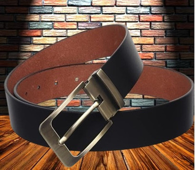 A K Daller Fashion Men & Women Casual, Evening, Formal, Party Black Genuine Leather Reversible Belt