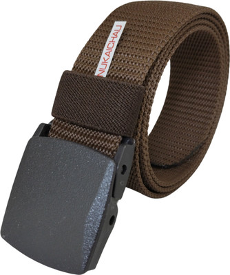 NUKAICHAU Men Casual, Evening, Party Brown Nylon Belt