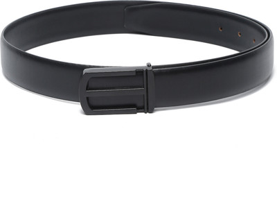 LOUIS STITCH Men Formal Black Genuine Leather Belt