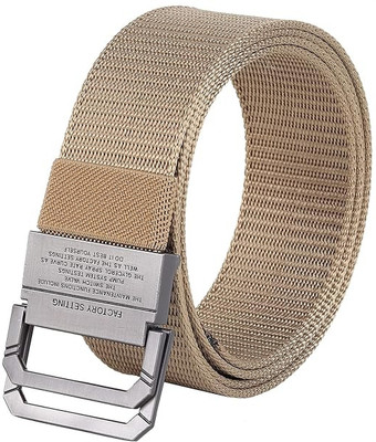 DARKLEATHERIS Men Casual, Evening, Formal Beige Nylon Belt