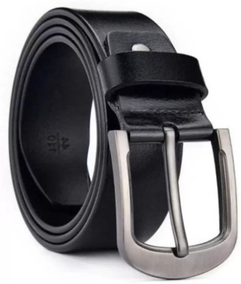ZORO Men Formal, Casual, Party, Evening Black Genuine Leather Belt
