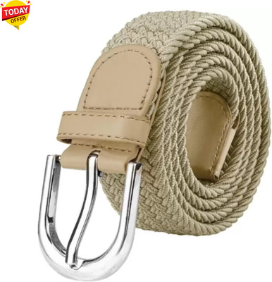Artisanwear Men & Women Casual Beige Canvas Belt