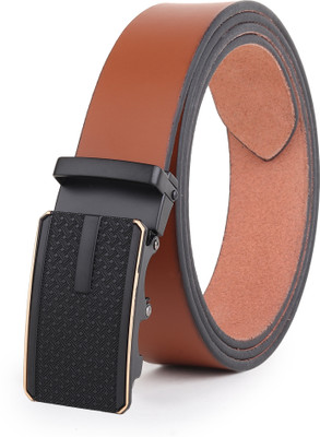 LOOPA Men Formal, Casual, Evening, Party Tan Genuine Leather Belt