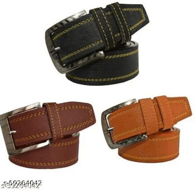 OODI Men Casual Brown, Black, Tan Synthetic Reversible Belt