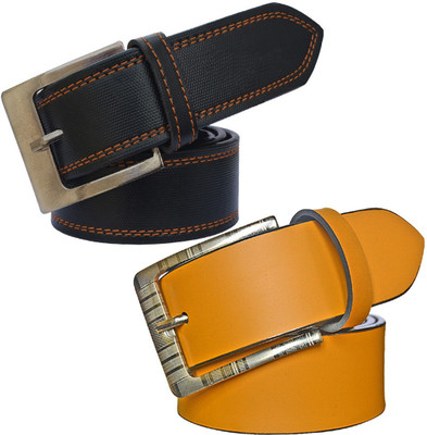 METRONAUT Men Casual Black, Brown Synthetic Belt