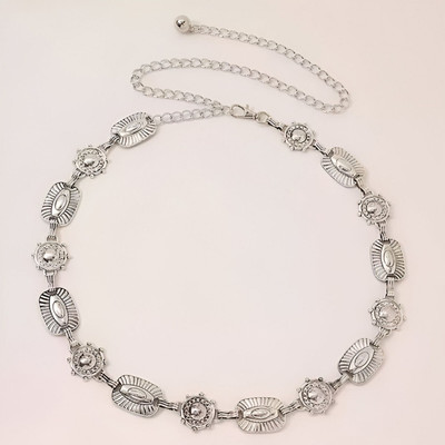 SYGA Women Casual, Evening, Formal, Party Silver Metal Belt