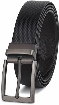Micron Men Casual, Formal, Party, Evening Black Genuine Leather Reversible Belt