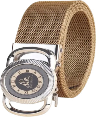 Artisanwear Men Casual Beige Nylon Belt