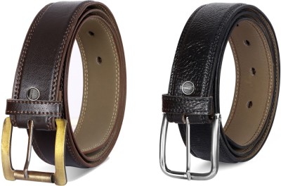 LOREM Men Party, Party, Formal, Casual Black, Brown Artificial Leather Belt