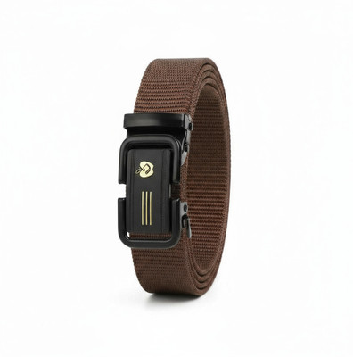 LYVI Men Casual Brown Nylon Belt