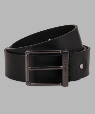 VAN HEUSEN Men Black Genuine Leather Belt
