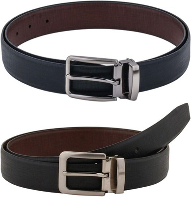 Pacific Gold Men Formal Brown, Black, Brown, Black Artificial Leather Belt