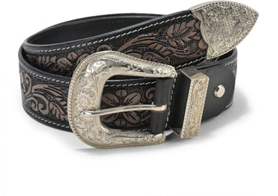 HHSK Men Casual Black Genuine Leather Belt