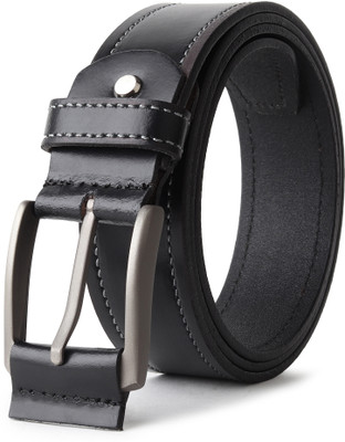 EXOCOETUS Men Formal, Casual, Evening, Party Black Genuine Leather Belt