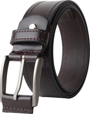 EXOCOETUS Men Formal, Casual, Evening, Party Brown Genuine Leather Belt